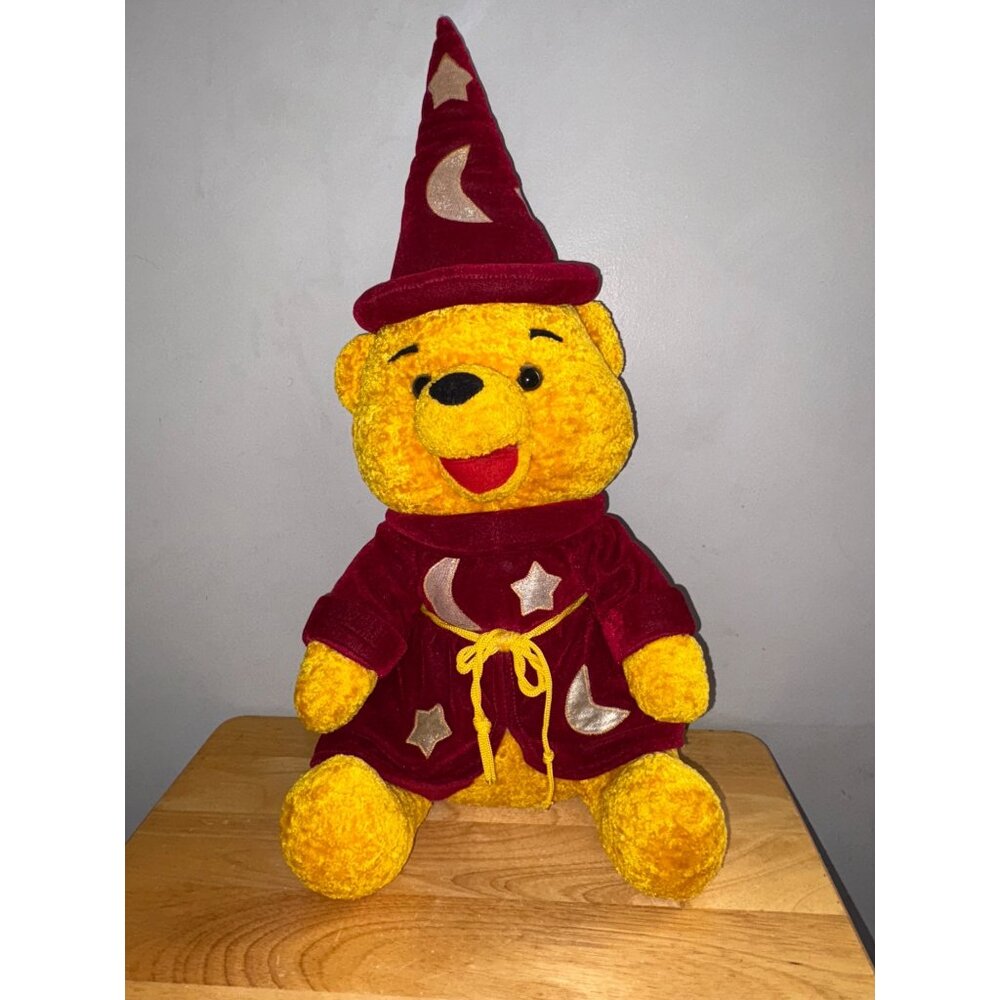 Vintage Carousel Toy Winnie the Pooh Red Wizard Hat Robe Plush Stuffed Animal 21